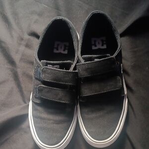 DC Black Velcro Skate Sneakers